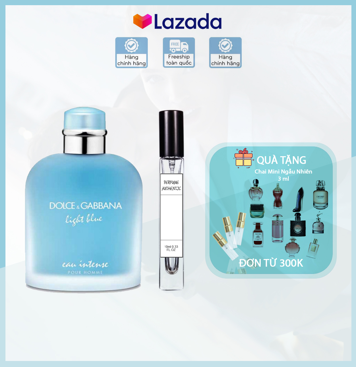 Nước hoa nam Dolc.e & Gabban.a Light Blue Eau Intense Pour Homme