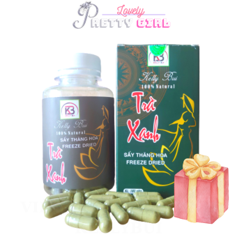 Viên Uống Trà Xanh Giảm Mỡ Kelly Bùi Giảm Cân, Giảm Eo Bụng Sáng Da hộp 180 viên