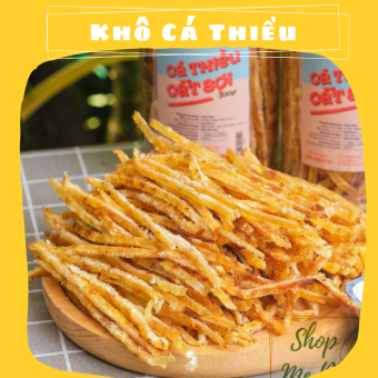 Khô Cá Thiều Cắt Sợi 300g - Khô Cá Thiều Tẩm Vị Ăn Liền - Shop Mẹ Bắp [Date 12/2023]