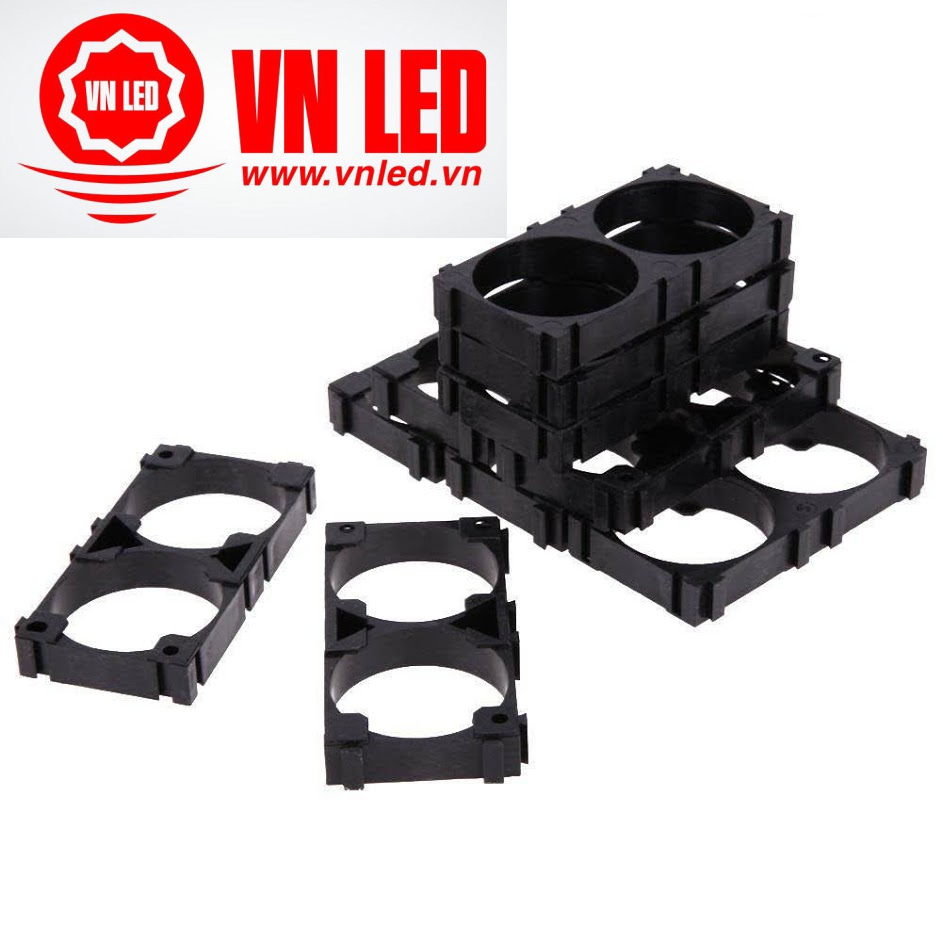 Khung nhựa đôi đỡ pin 32650 2s - cố định pin 2 ô