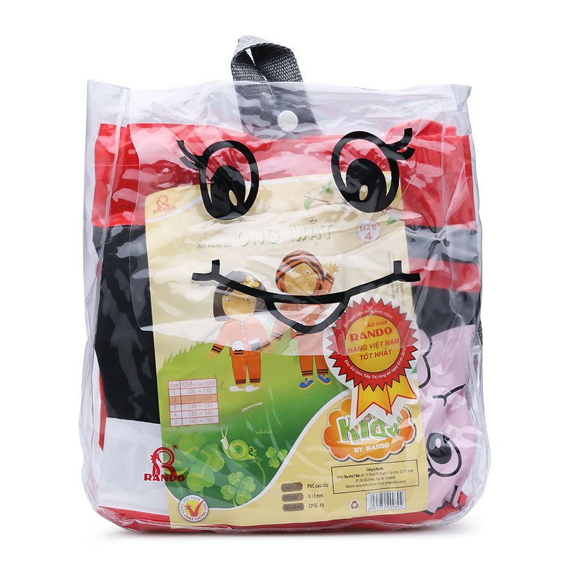 [FreeshipMAX] [HCM]Áo mưa trẻ em bộ ong mật Rando CSPS-17 Size 2 0.9 – 1.05 m