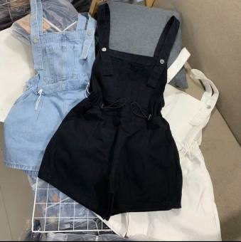 Yếm Jean Nữ Thắt Dây Eo. YẾM QUẦN SỌT  JEAN CO GIÃN NHẸ, MỀM TÚI CÁ TÍNH