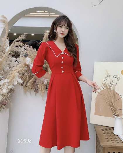 ĐẦM XÒE DỰ TIỆC TAY LỠ PHỐI NÚT SIÊU DỄ THƯƠNG