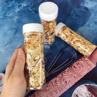 Vàng Miếng Trang Trí Bánh Kẹo/Lá Vàng Trang Trí Bánh Kem