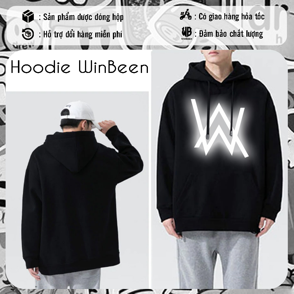 Áo Khoác nỉ nam Hoodie Alan Walker Phản Quang Siêu Đẹp Vải Nỉ Dày