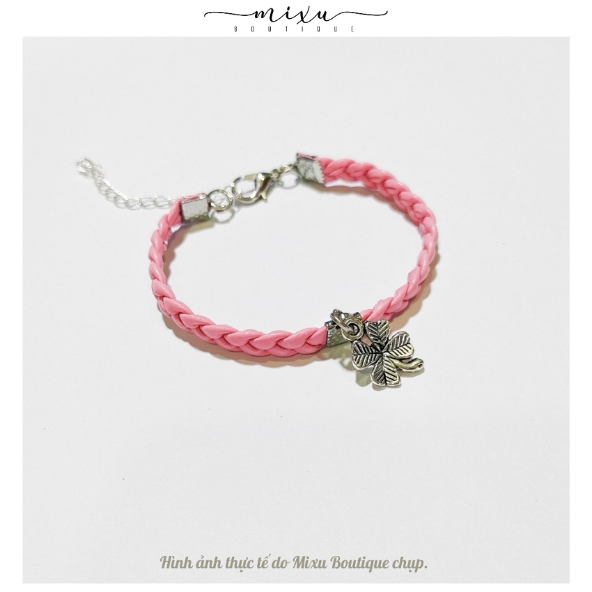 Vòng tay nữ cỏ bốn lá may mắn Mixu Boutique