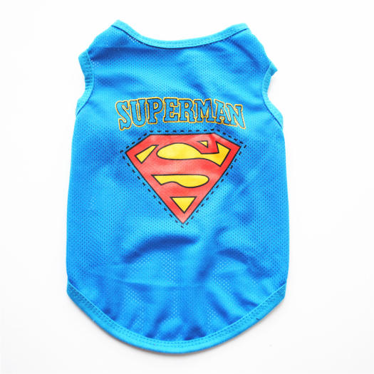 DY Yêu Mùa Hè Cún Con Siêu Nhân In Quần Áo Cho Mèo Cho Nam Thoáng Khí Quần Áo Cho Chó