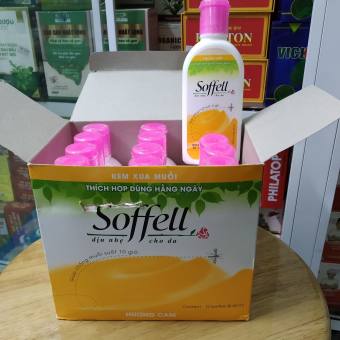 Hộp 12 lọ kem xua muỗi Soffell hương cam lọ 60ml