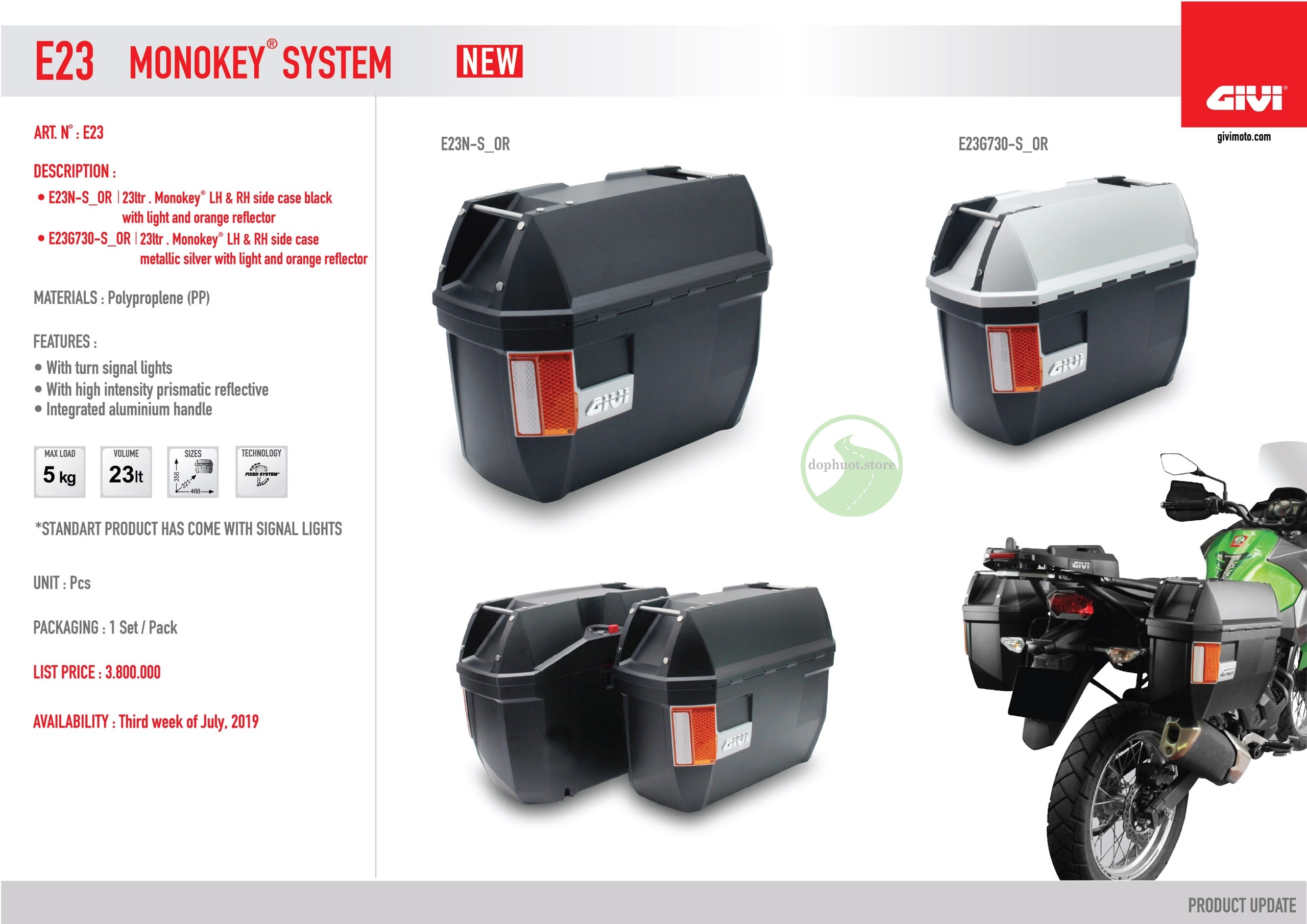 Cặp thùng hông givi E23N - Chính hãng