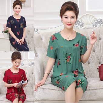 Đồ bộ nữ trung niên lửng vải lanh, bộ mặc nhà cho người trung tuổi, đồ ngủ, đồ bộ lanh trung niên quần lửng