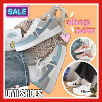 ] Giày thể thao nữ Ulzzang đế bằng cao 4cm mã Shadow mềm êm giá rẻ học sinh đi học đi chơi đơn giản màu đen trắng/xanh/kẹo ngọt buộc dây năng động trẻ trung cá tính bền mới giá rẻ - UMI SHOES