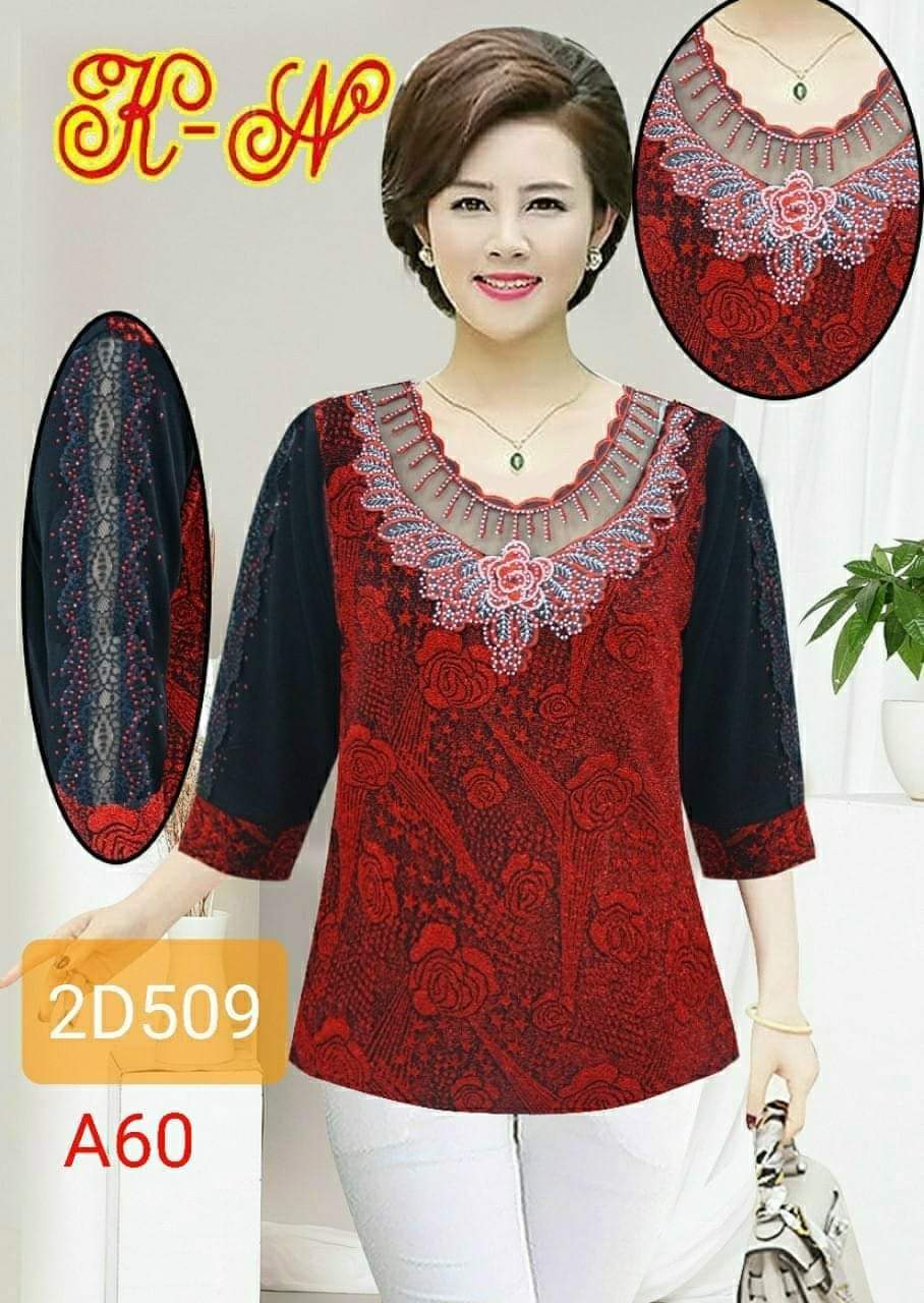 Thời trang trung niên cao cấp - áo thun nhũ 2 da