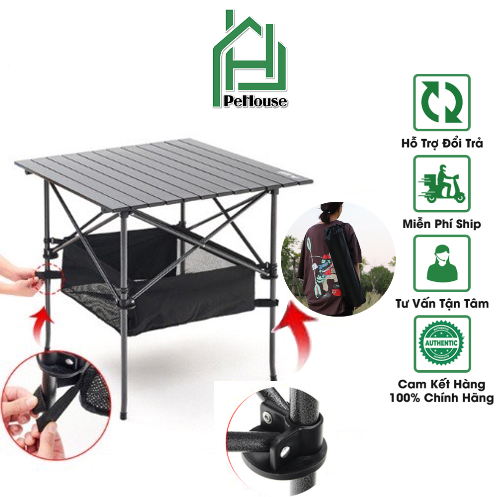Bàn ghế dã ngoại gấp gọn, bàn ăn cắm trại picnic ngoài trời BDN2020