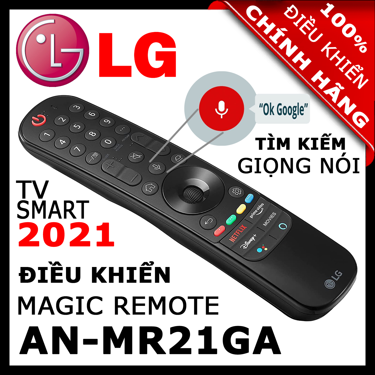ĐIỀU KHIỂN Remote Tivi LG MR21GA thay thế MR20GA và MR19BA và MR18BA và MR650A có Giọng nói Chuột bay cho tivi LG 2021, 2020, 2019, 2018, 2017 Magic Remote AN-MR21GA mã số AKB76036204 HÀNG XỊN. Remote cho tivi LG sản xuất năm 2021