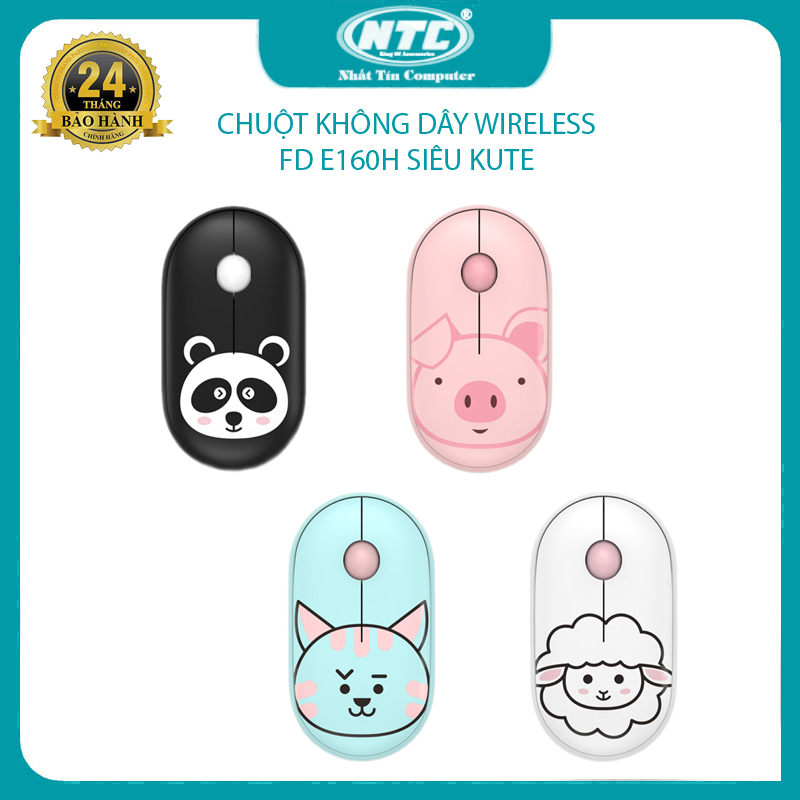 Chuột không dây Wireless FD E160H hình thú siêu kute - Nhất Tín Computer
