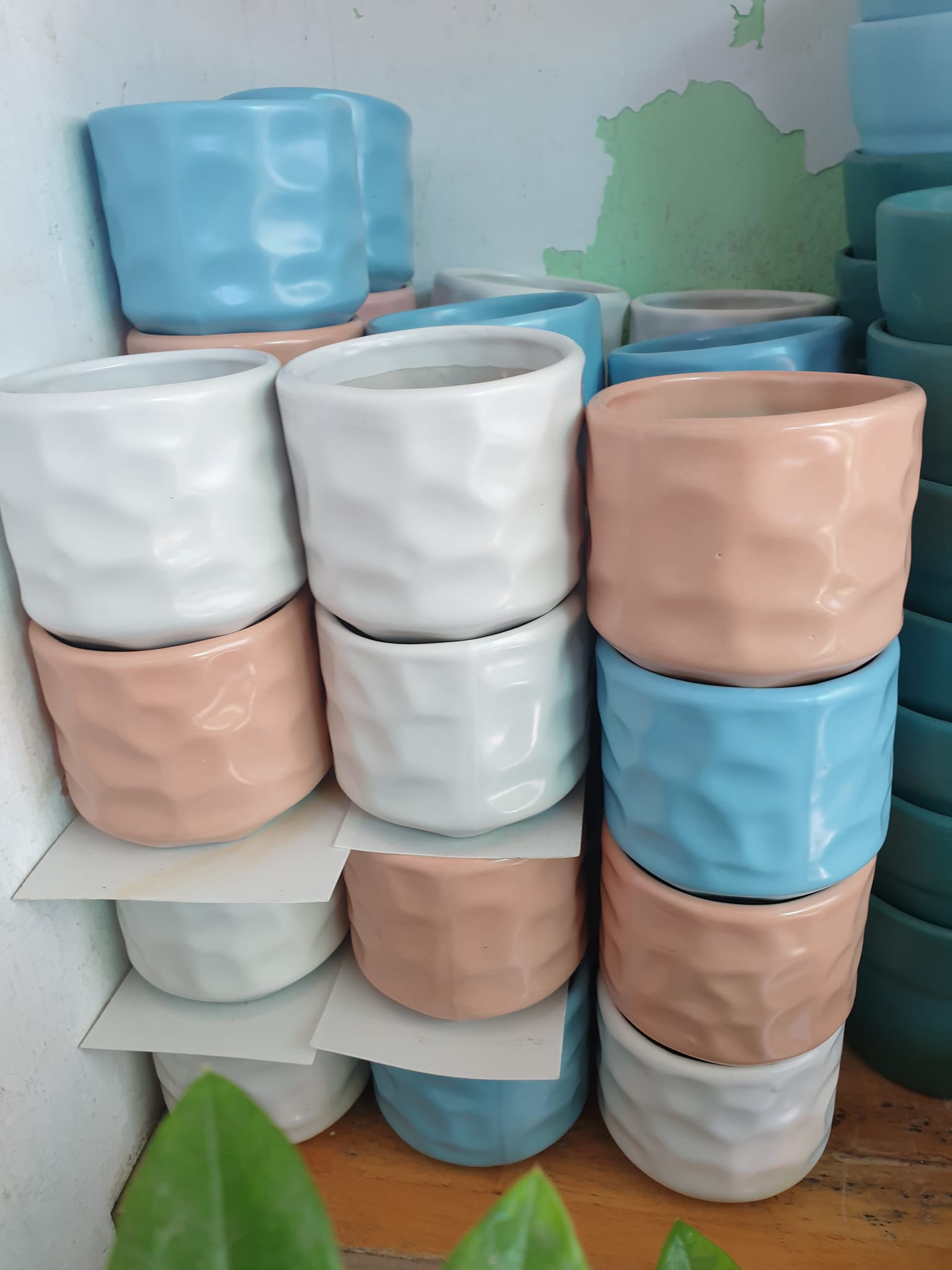 Combo 10 chậu mini Bát Tràng ngẫu nhiên trồng sen đá, mẫu lựa ngẫu nhiên