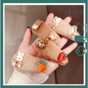 Kẹp tóc mái họa tiết dễ thương phong cách Hàn quốc