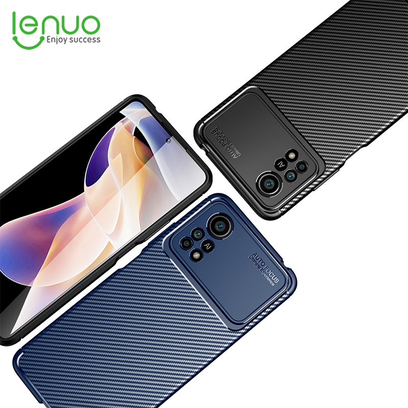 Lenuo Ốp Lưng Cho Xiaomi Poco X4 Pro 5G / Poco X3 Pro X3 NFC M3 GT-Ốp Lưng Điện Thoại Di Động Mờ Chống Sốc Chống Trầy Xước Sợi Carbon TPU