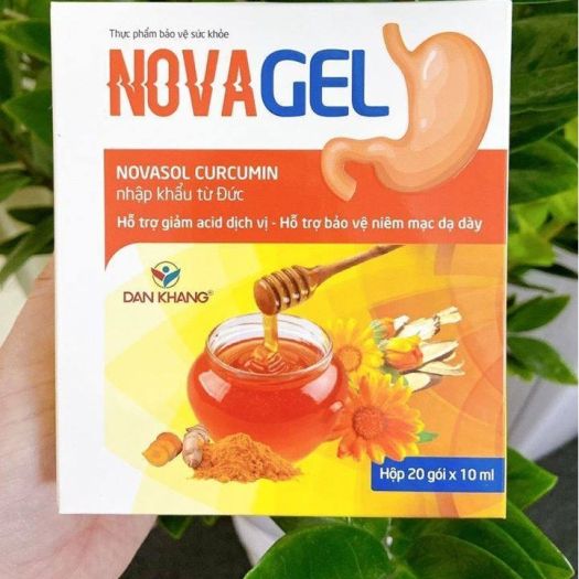 Novagel / Nova gel cvspharmacy Hộp 20 gói Hỗ trợ giảm đau dạ dày bảo vệ niêm mạc dạ dày