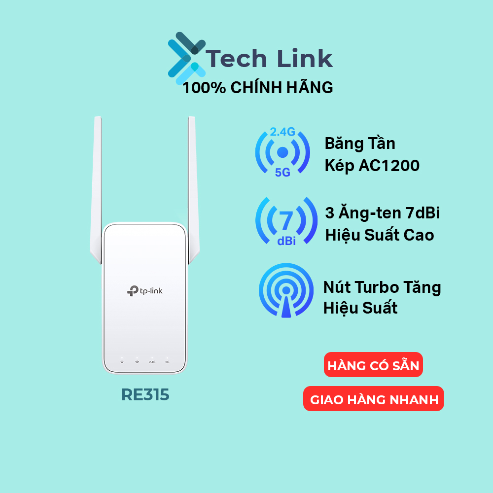 Bộ mở rộng sóng wifi mesh tp-link re315 chuẩn ac1200