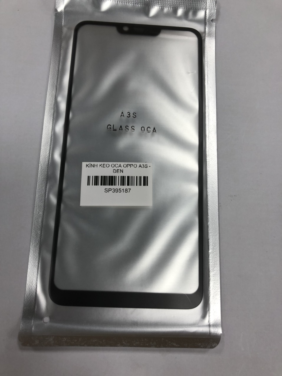 Kính ép oppo a3s - liền keo