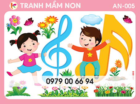 Decal mầm non- góc âm nhạc 005