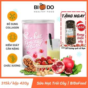 Sữa Bột Đậu Hạt Rau Củ Trái Cây Plus - Bí Đỏ Food - Bổ Sung Collagen Từ Thực Vật