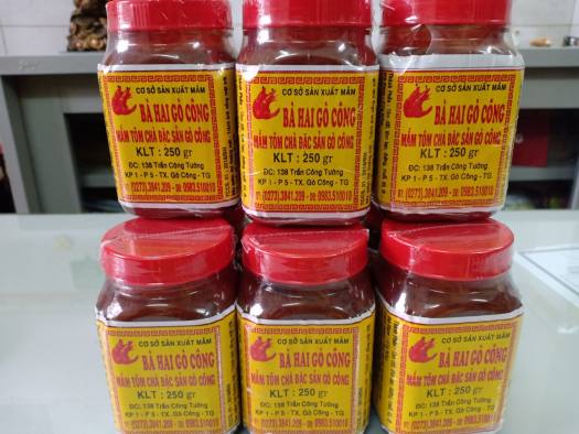 MẮM TÔM CHÀ BÀ HAI GÒ CÔNG - hủ 250g