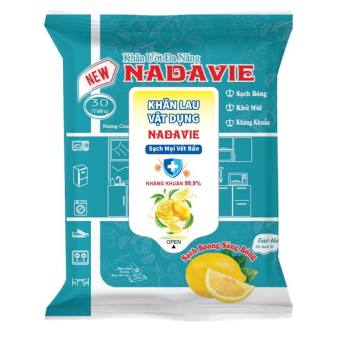 Khăn ướt đa năng NADAVIE( LAU BẾP,LAU BÀN THỀ ,VẬT DỤNG) 30 miếng/GÓI