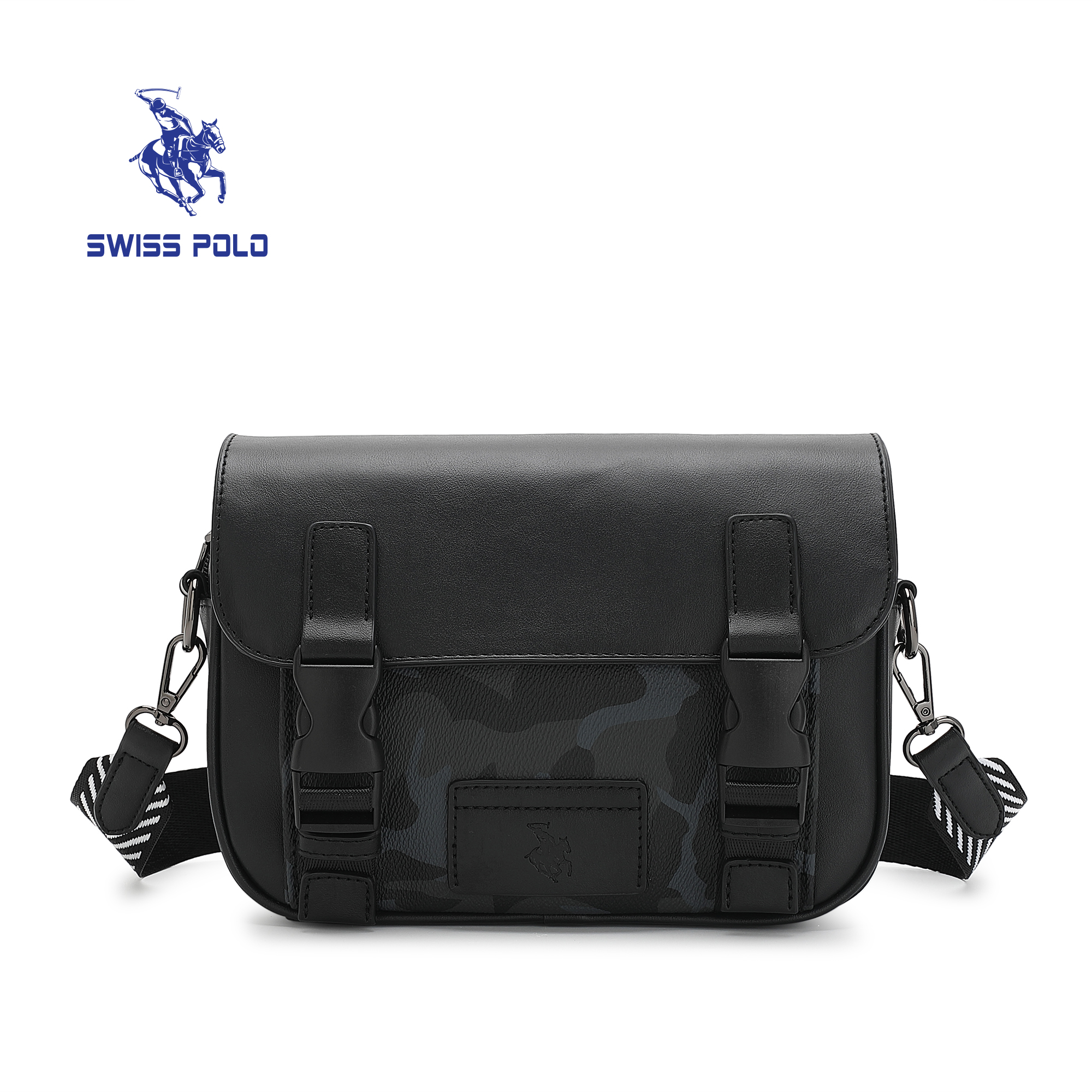 SWISS POLO Sling Bag SXT 7890-2 ARMY BLACK
