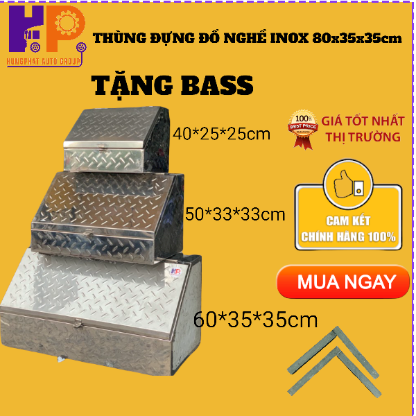 [XE TẢI ]Thùng Đựng Đồ Nghề Inox Cỡ Lớn - Size 80x35x35cm
