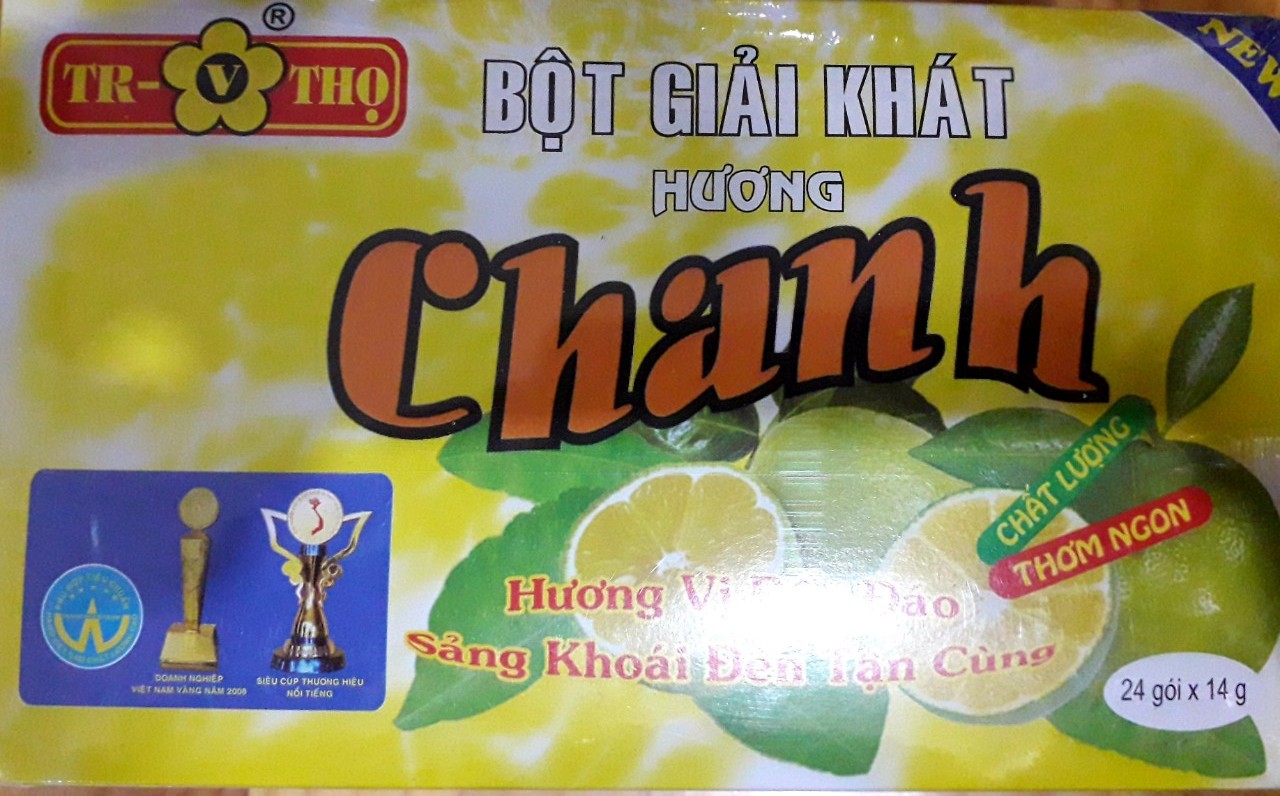 Bột giải khát hương chanh hộp 24 gói