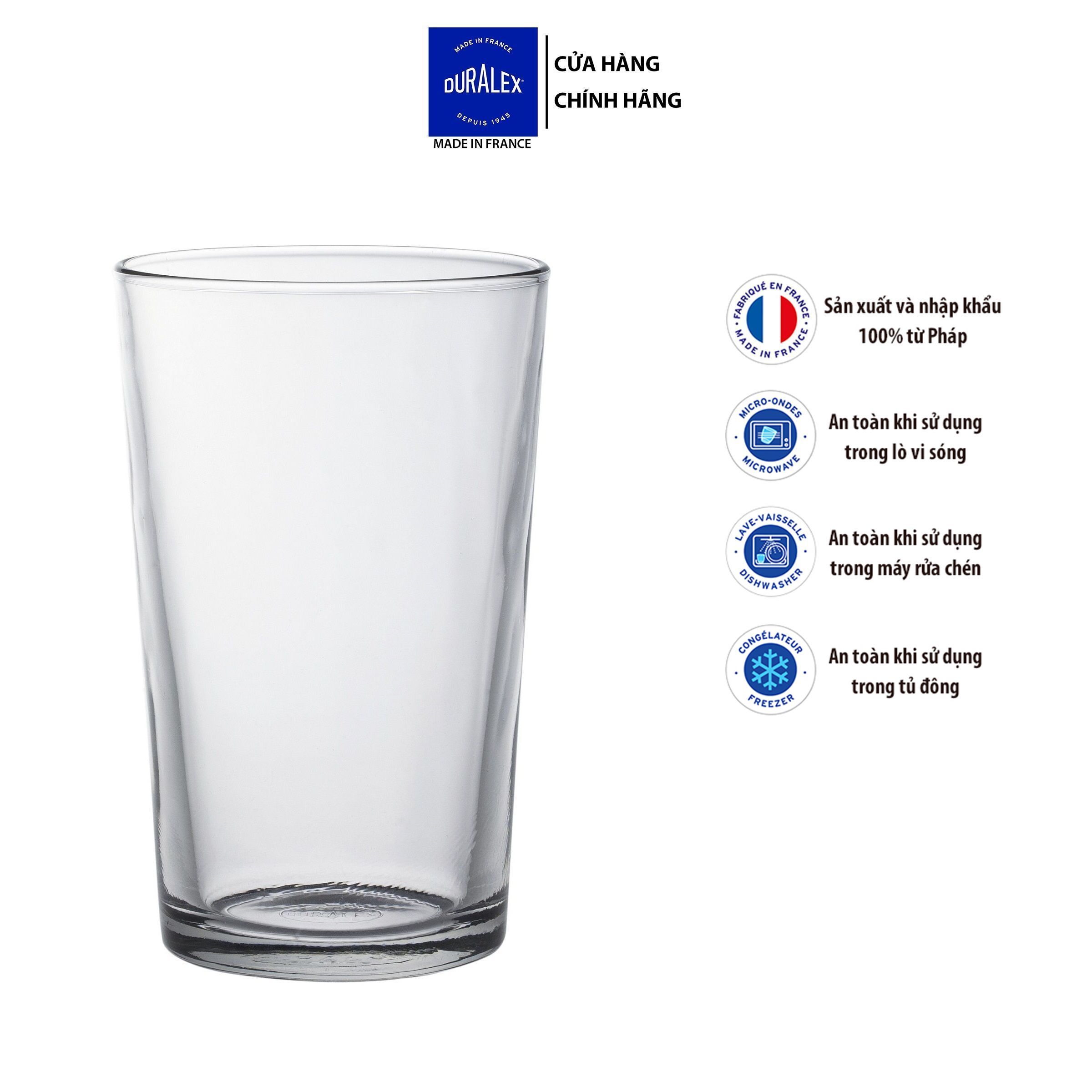 Bộ 6 ly d1045a duralex - unie trong clear 330ml thủy tinh cường lực cao cấp pháp