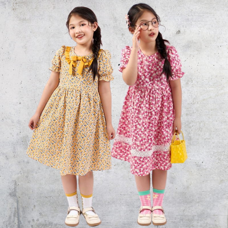 Váy cho bé gái cao cấp econicev29. size đại đầm trẻ em 5, 6, 7, 8, 10 tuổi mặc mùa hè