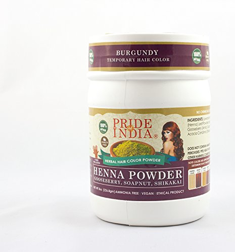 Herbal Henna Hair Color Powder w/ Gloves - Burgundy - Bột tạo màu tóc Herbal Henna