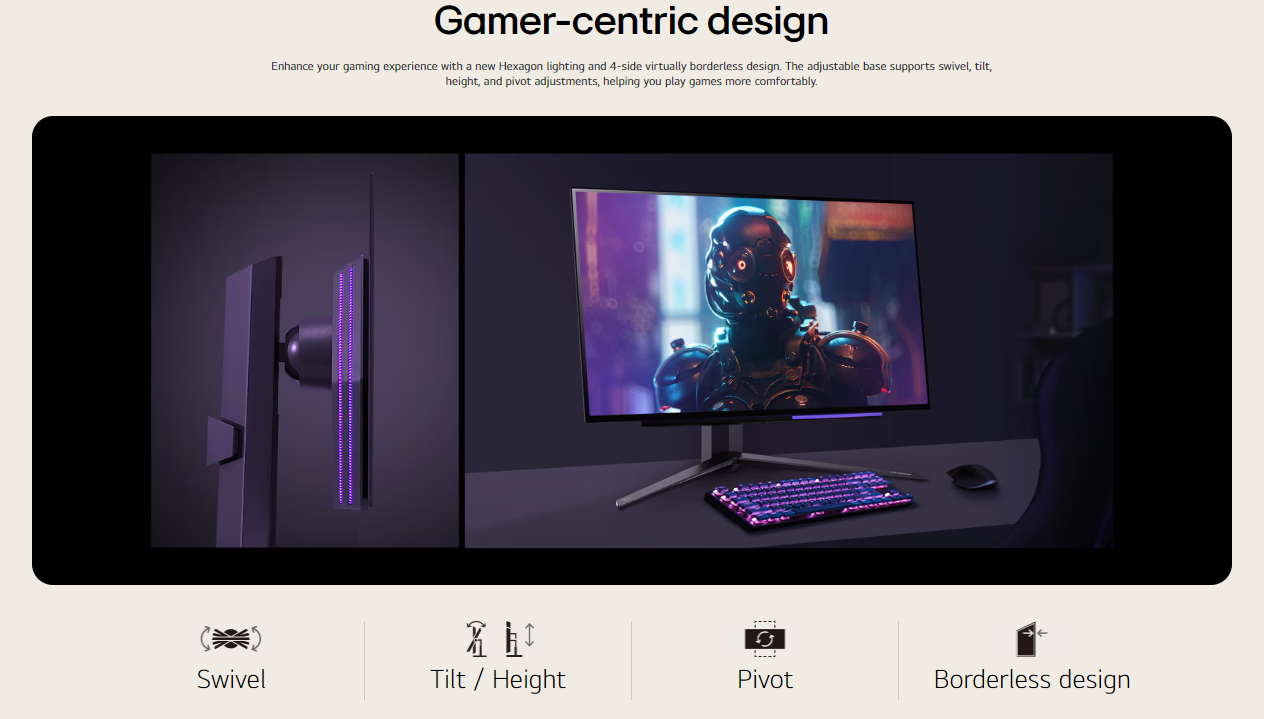 LG 27GS95QE-B 27'' UltraGear™ OLED Gaming Monitor, DisplayHDR True