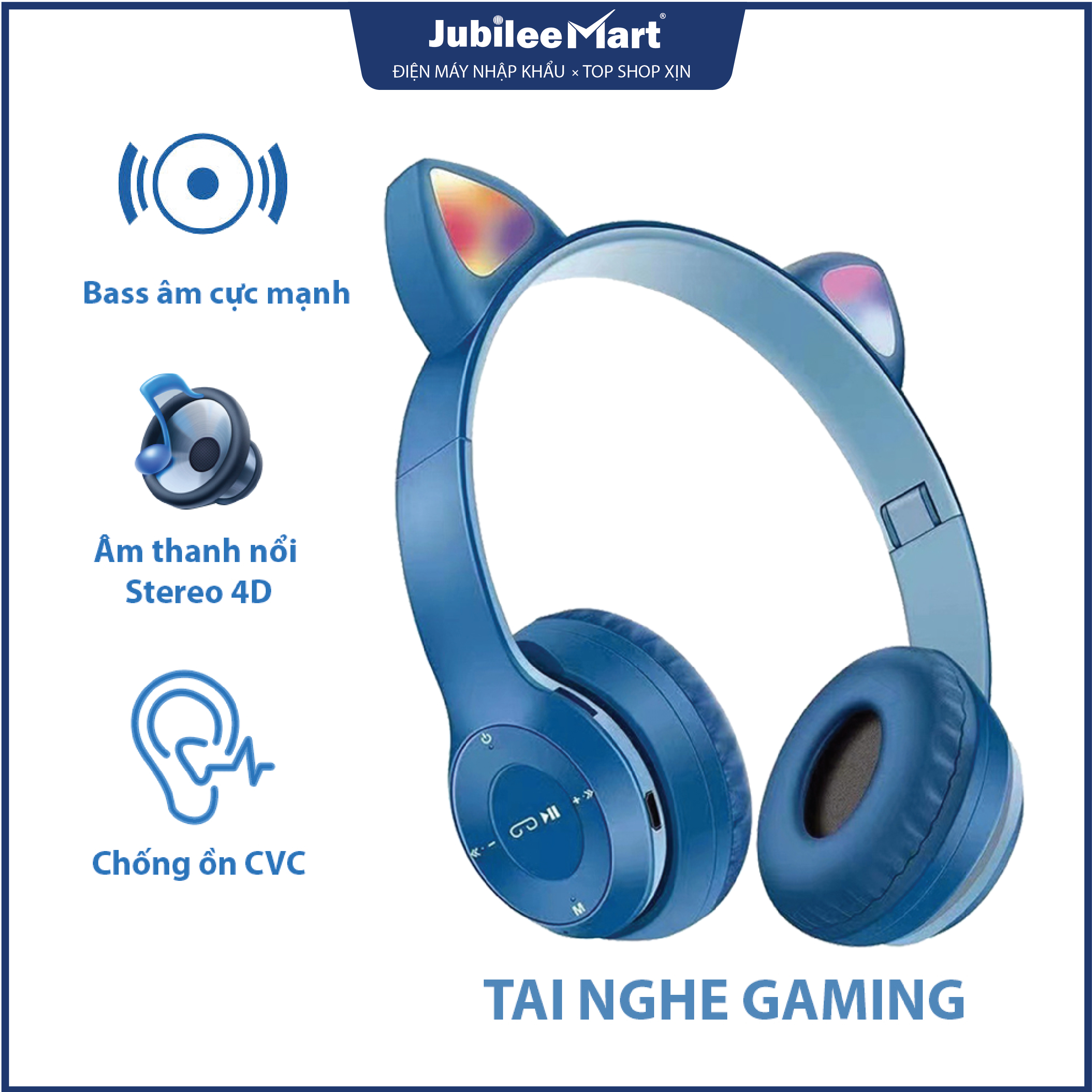 Tai nghe chụp tai mèo giá rẻ, Tai nghe tai mèo dễ thương, chống ồn, Tai nghe tai mèo chơi game có đèn Led, tai nghe đẳng cấp trực tuyến