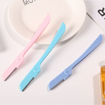 Dao Cạo Chân Mày Gập An Toàn Lưỡi Thép Không Gỉ, Độ Sắc Cao, Dễ Cầm Và Sử Dụng