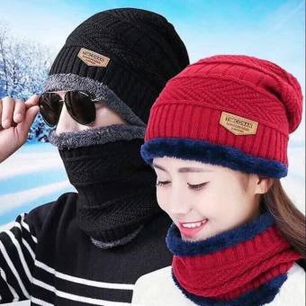 Set Mũ Len Kèm Khăn Len Ống Hàn Quốc Cho Nam Và Nữ