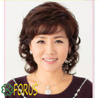 Tóc giả trung niên nữ, tóc trung niên xoăn ngắn 9026, tặng lưới chụp, tóc giả nữ