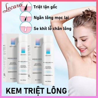 Kem Tẩy Lông DETVFO 150ml Triệt Lông Nách Triệt Lông Vùng Kín Lông Tay Chân Cơ Thể An Toàn Tại Nhà Sạch An Toàn Không Đau Rát Wax Lông Dùng Như Kem Tẩy Lông Vĩnh Viễn Huyền Phi Tẩy Lông Dạng Xịt Nano Lecaro