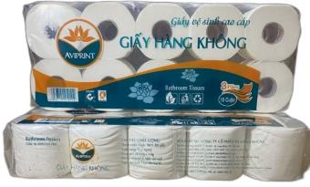 Giấy vệ sinh Hàng không 10 cuộn 3 lớp không lõi và có lõi
