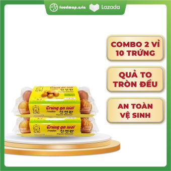 Combo 2 Vỉ Trứng Gà Tươi Ông Râu ( Vỉ 10 trứng)