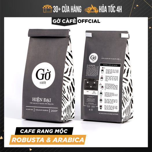 200GR- gu HIỆN ĐẠI (đắng dịu) Robusta & Arabica - Cà phê rang xay nguyên chất - Gờ cafe - 📌freeship📌