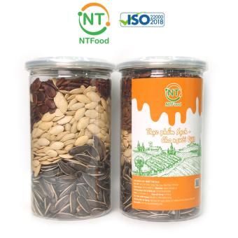 Hạt mix 3 loại NTFood hủ Pet 400Gr (hạt dưa, hạt bí, hạt hướng dương) - Nhất Tín Food