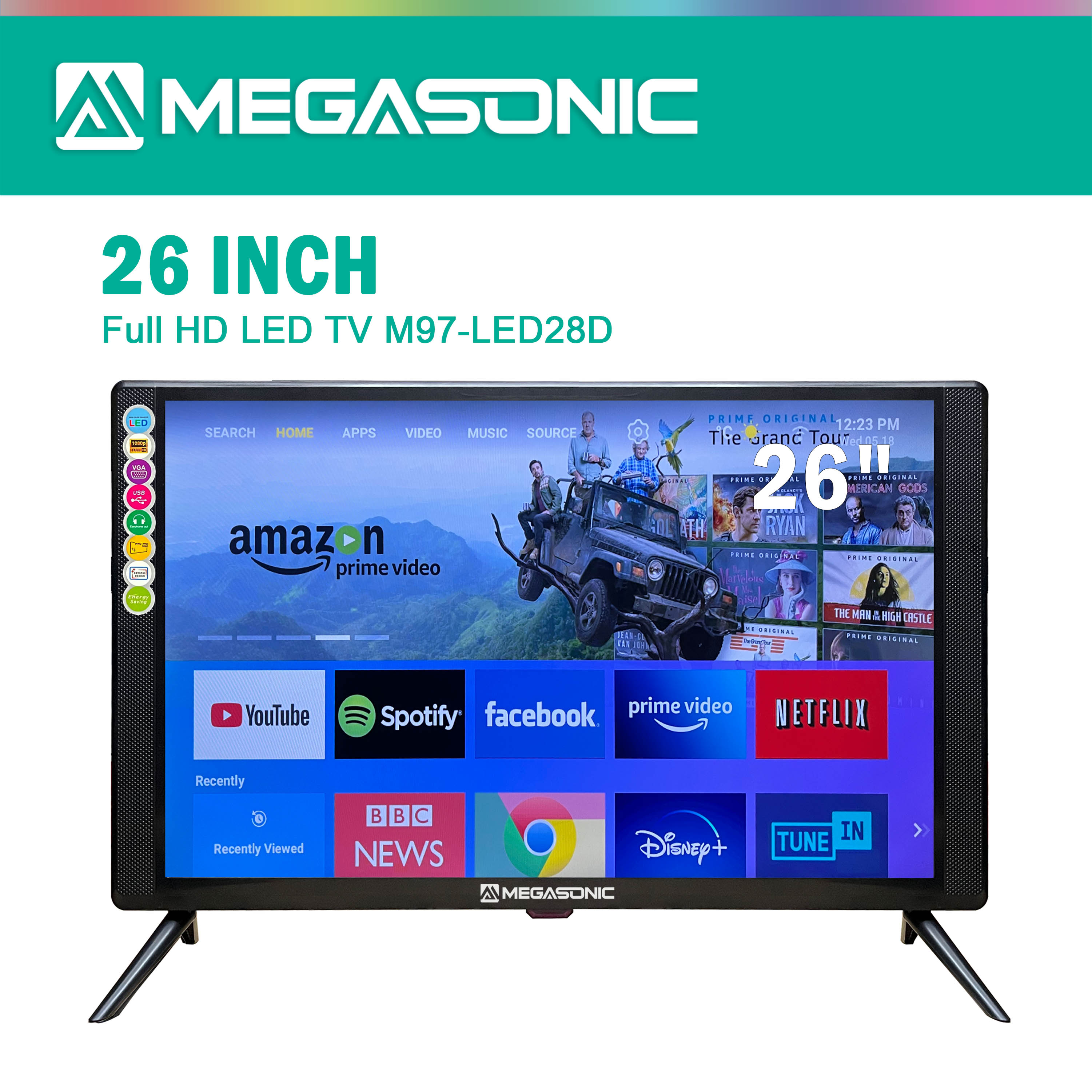 MEGASONIC M97-28D inch SMART AND TV ALL IN ONE WITH Wall Bracket | Lazada PH