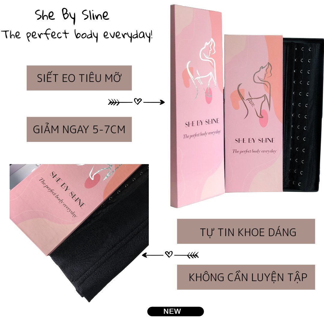 Đai nịt bụng SHE BY SLINE giảm ngay 5-7cm sau 1 tháng eo gọn dáng thon ,tự tin khoe dáng