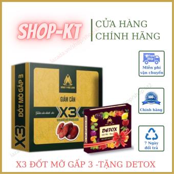Mẫu mới - Giảm Cân X3 Đông Y Mộc Linh + Tặng viên detox ban đêm