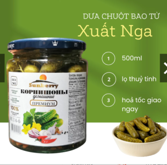 Dưa chuột muối kiểu Nga lọ 500g