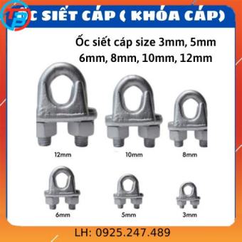 Ốc siết cáp - khóa cáp - cóc kẹp cáp - size 3mm, 5mm, 6mm, 8mm, 10mm, 12mm - Kim khí capthepsaigon